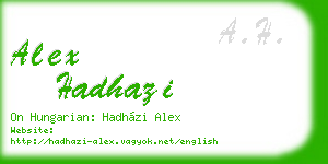 alex hadhazi business card